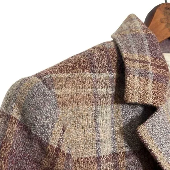 Vintage Country Suburbans Plaid Wool Blend Blazer And Skirt Set Brown Size S - Picture 6 of 12